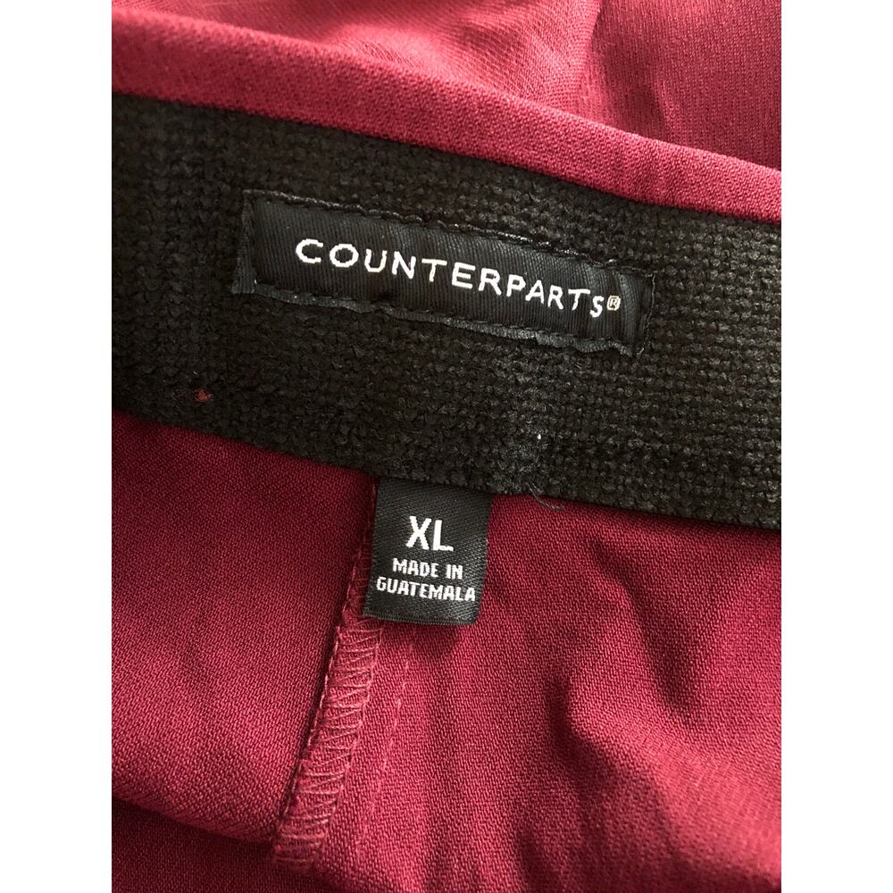 Counterparts Mid-Rise Boot Cut Pants Burgundy Women's XL NEW - Picture 6 of 7